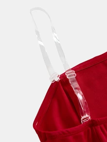 SHEIN Tween Girl Red Princess Strapless Dress With Ribbon, Suitable For New Year Party, Birthday Party, Valentine's Day, Halloween, Christmas, Wedding, Daily Wear - Red - View 4