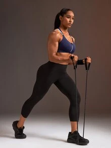 Powerista 2件組女款運動緊身褲 春秋款 黑白配色 瑜伽健身運動 普拉提 七分褲 高腰 透氣 日常外出穿搭 - 黑與白 - 查看 6
