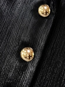 LUMIGAL Winter Women's Solid Color Contrast Collar Single-Breasted Fashion Vest - Black - View 5