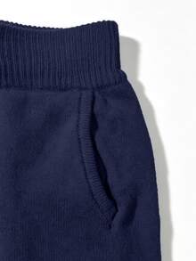 Trelyra Women's Contrast Color Long Sleeve Single-Breasted Knit Cardigan And Knit Pants Casual 2 Pieces Set - Royal Blue - View 9