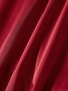 Skyraze Women's Lace Patchwork Pleated Casual Party Midi Dress - Red - View 6