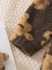 Boys' Casual Cute Bear Plush Jumpsuit - Coffee Brown - View 7