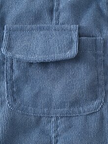 SHEIN 男嬰拉鍊連身衣 鈕扣設計 藍色梭織 學校風 透氣 經典好打理 親膚柔軟 亮眼時尚 酷感清新 舒適自在 夏季款 - 藍色 - 查看 6