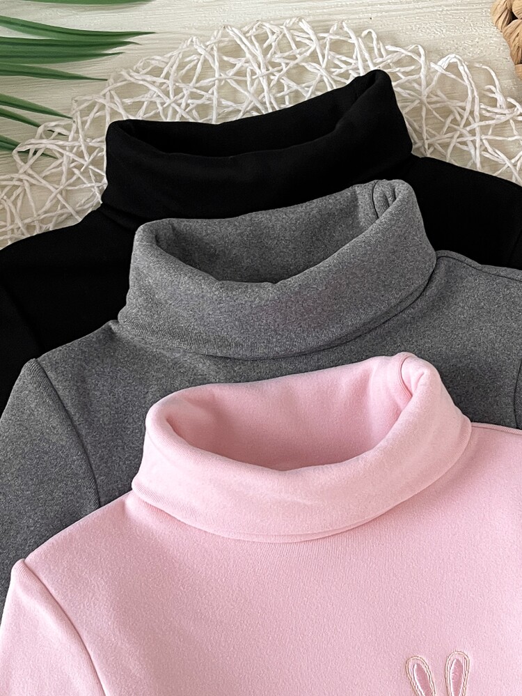 3PCS Young Girls T-Shirts - Multicolor - View 3