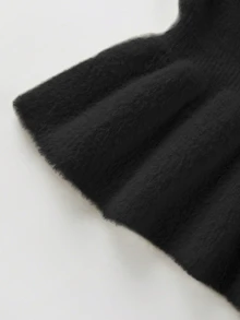 Franclia New Gentle Lady-Like Knitted Long Sleeve Pullover Sweater, Autumn/Winter - Black - View 3