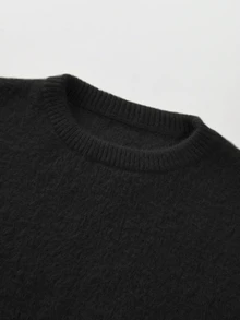 Franclia New Gentle Lady-Like Knitted Long Sleeve Pullover Sweater, Autumn/Winter - Black - View 6