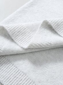 Manfinity Homme Men's Autumn/Winter Colorblock Half-Zip Long Sleeve Casual Sweater, Old Money - White - View 4