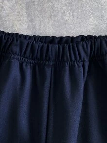 SHEIN 青少年男孩長袖運動衫與慢跑長褲 2件式休閒運動套裝，適合秋冬校園、戶外與日常穿著 - 藏蓝色 - 查看 6