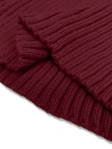 SHEIN LUNE New Vintage Sexy Chic High-End Furry Collar Off Shoulder Women Sweater Pullover, Autumn/Winter - Burgundy - View 6