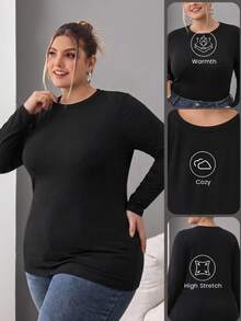 SHEIN CURVE+ 2PCS Plus Size T-Shirts - Mocha Brown - View 8