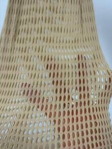 Sirith 2pcs Women Solid Color Sexy Hollow Out Tight Mesh Cover Up - Khaki - View 6