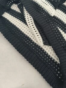 Manfinity RSRT 男士拼接休闲舒适三角裤 - 黑與白 - 查看 6