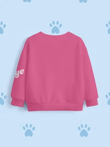 SHEIN | PAW Patrol 女童秋冬休閒卡通印花運動衫 - 白色 - 查看 6