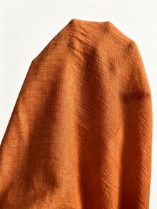 Breezaya French Style High-Waisted Loose Wide-Leg Solid Color Women's Long Pants, Elegant Fashionable Summer, Suitable For Spring, Autumn, Winter, Vacation, Commuting, Daily Wear, Party, Beach, Casual, Romantic, Dating, Versatile - Burnt Orange - View 6