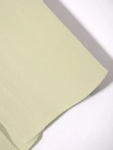 Genlund 2件組男士夏季純色鈕扣襯衫與短褲兩件套，度假穿搭 - 米色 - 查看 3