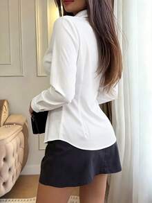 Modelyn New Chinese Style Frog Button Collar Long Sleeve Slim Fit Flattering Women's Elegant Commuter Versatile Shirt - White - View 6