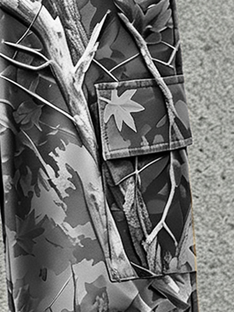 2pcs Tween Boys Sweatshirt Set Hip Hop Black Gray Red Camo Slogan Drop Shoulder Crew Neck Wide Leg Back To School Fall Halloween - Multicolor - View 4