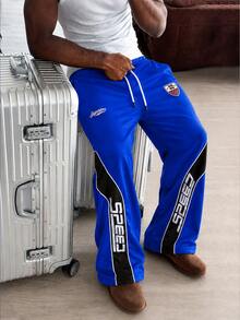 PAVTROS Men's Casual Sports Sweatpants, Suitable For Streetwear And Commuting Jogging Blue Fall - Royal Blue - View 4