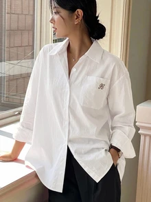 DAZY Women's Long Sleeve Single-Breasted Casual Pocket Shirt Fall - Brown - View 5