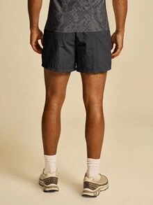 Musero Sport 輕量聚酯纖維健身短褲 後方拉鍊口袋 春夏必備運動健身服 - 深灰色 - 查看 5