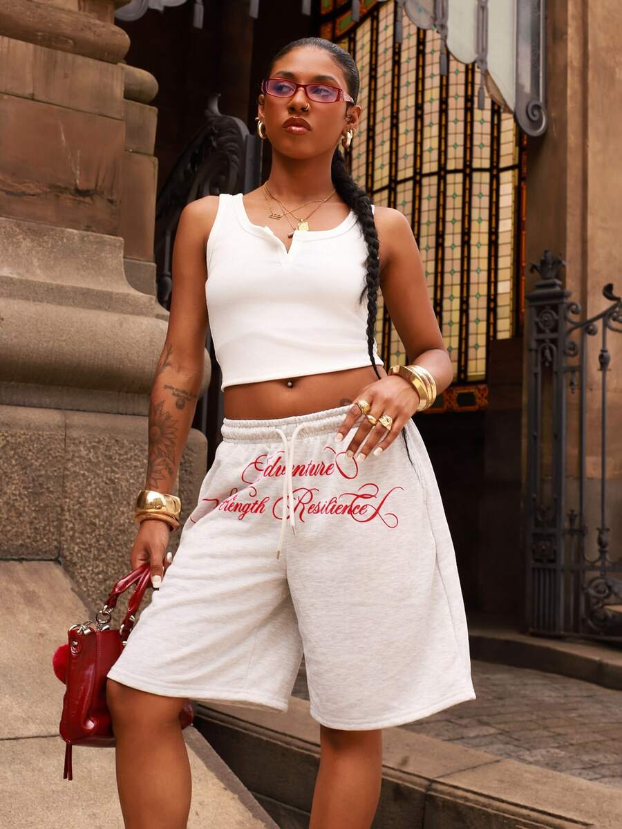 thauolivs Women's Summer Concert Night Out Rave Festival Going Out Renaissance Fair Club Sexy Y2K Rib Knit White Notched Collar Truncated Tank Top - White - View 1