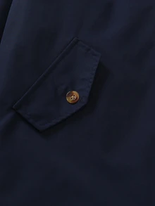 SHEIN 青少年女孩外套 秋季服飾 海軍藍連帽夾克 拉鍊開襟 秋季休閒可愛牛仔女孩校園時尚 梭織單排扣純色花卉社團度假 - 彩色 - 查看 7