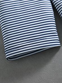 ROMWE MEN Casual minimalistisk asymmetrisk långärmad slim fit t-shirt med visuellt siffertryck - Multifärgad - Visa 6