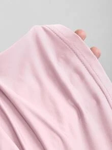 Sweetra 3件套女士休闲纯色斜肩舒适T恤套装 - 彩色 - 查看 5