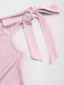Sweetra 3件套女士休闲纯色斜肩舒适T恤套装 - 彩色 - 查看 6