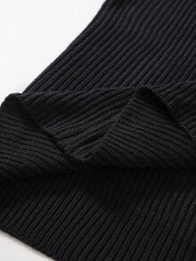 Manfinity CasualKnits Men's Solid Color Airplane Buckle Casual Daily Travel Cardigan - Black - View 5