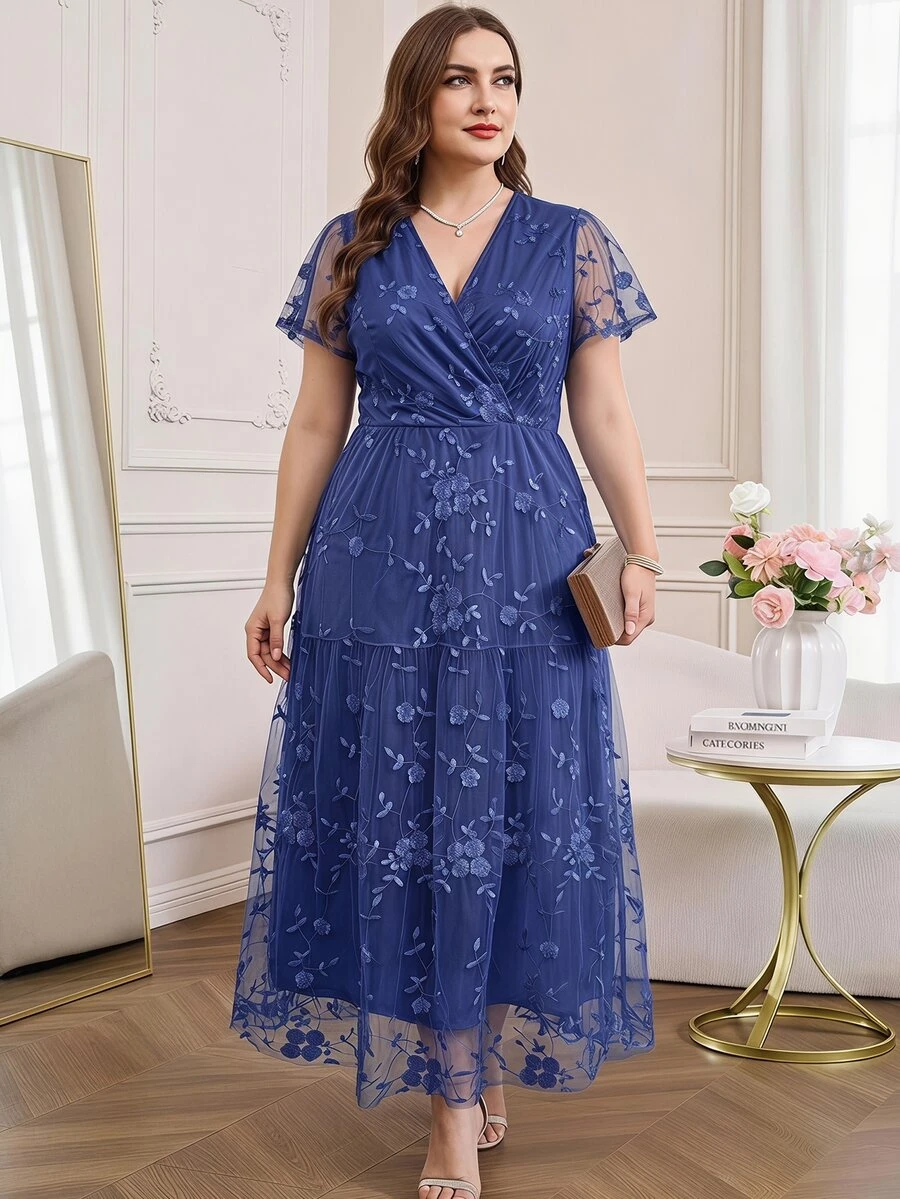 Reflora Plus Size Elegant Romantic Celestial Party Cocktail Evening ...