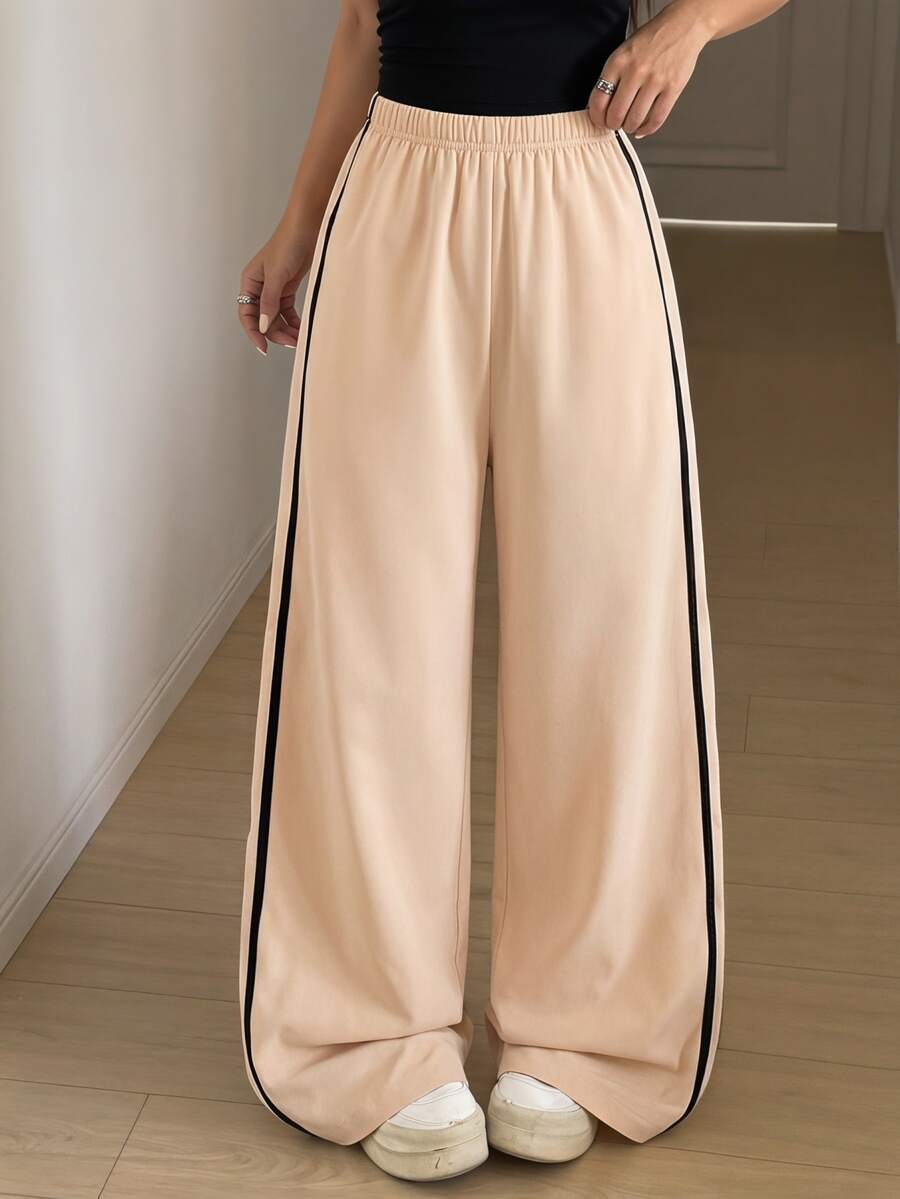 SHEIN 1pc Teen Girls' Sports Taped Long Pants, Suitable For Outings, Sports, Outdoor, Autumn/Winter