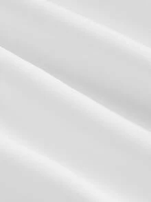SHEIN MOD 白色收腰上衣，喇叭袖、荷葉邊下擺、泡泡袖，長版上衣，適用於畢業季、返校季、校園、聖誕節、派對、新年 - 白色 - 查看 4