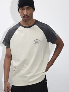 FORM&CHAOS Men's Summer Colorblock Loose Fit Short Sleeve Printed T-Shirt - Multicolor - View 7