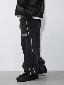 FORM&CHAOS Quần jogger nam màu đen thêu họa tiết - màu đen - Xem 4