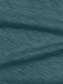 Omancia Casual Versatile Solid Color T-Shirt, Summer - Teal Blue - View 4