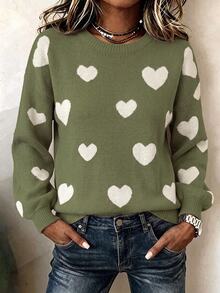 EMERY ROSE Women's Holiday Fashion Jacquard Long Sleeve Pullover Sweater - Multicolor - View 2
