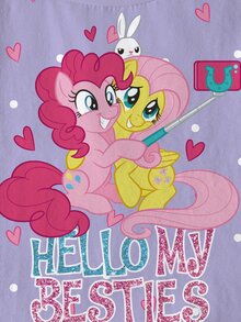 My Little Pony X SHEIN 少女卡通愛心印花短袖T恤 - 白色 - 查看 5