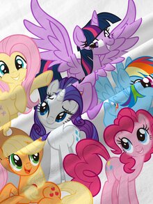 My Little Pony X SHEIN Tween Girl Summer Casual Cartoon Print T-Shirt - White - View 7