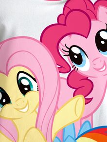 My Little Pony X SHEIN 女童可愛卡通印花圓領短袖洋裝 - 白色 - 查看 4