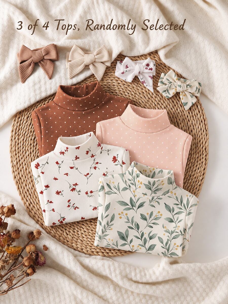 3PCS Young Girls T-Shirts Kids - Multicolor - View 1