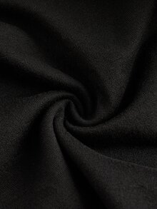 SHEIN ICON 女士黑色可爱时尚甜美街头风格超低腰工作服百褶裙 - 黑色 - 查看 9