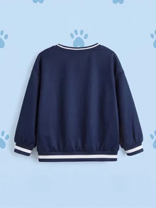 SHEIN | PAW Patrol Young Boy Colorblock Patchwork Cartoon Print Sweatshirt - White - View 5
