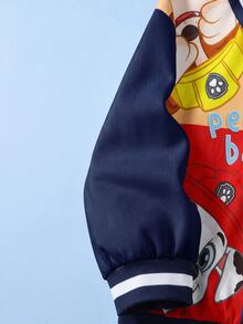 SHEIN | PAW Patrol Young Boy Colorblock Patchwork Cartoon Print Sweatshirt - White - View 7