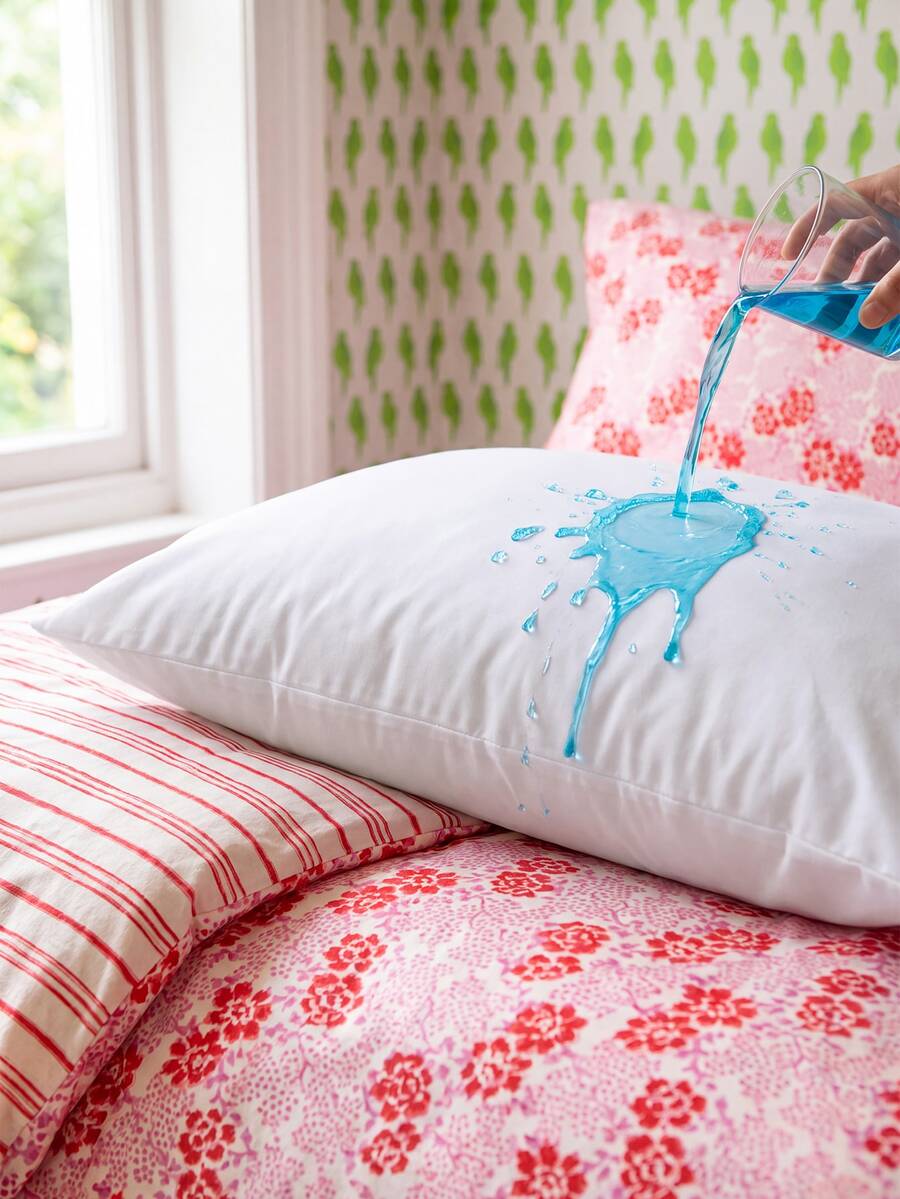 1pc Super Soft Comfortable Waterproof Pillowcase Without Filler, White Simple Bed Pillow Cover For Bedroom - White - View 1