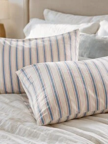 1pc 100% Cotton Nordic Minimalist Striped Only One Pillowcase (Without Inner Core) - Multicolor - View 7