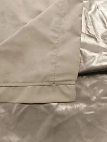 EMERY ROSE Plus Size Outdoor Casual Baggy Barrel Button Long Sleeve Hooded Jacket Travel Office Going Out Two Toned - Khaki - View 10