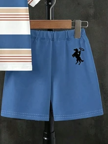 Teen Boys Polo Co-Ords - Blue - View 3