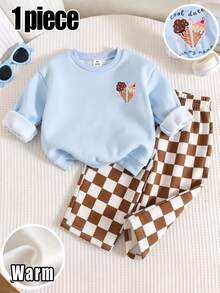1pc Boys Casual Long Sleeve Crew Neck Sweatshirt, Cute Ice Cream Print, Suitable For Daily Wear, Outings, Autumn/Winter - Multicolor - View 4
