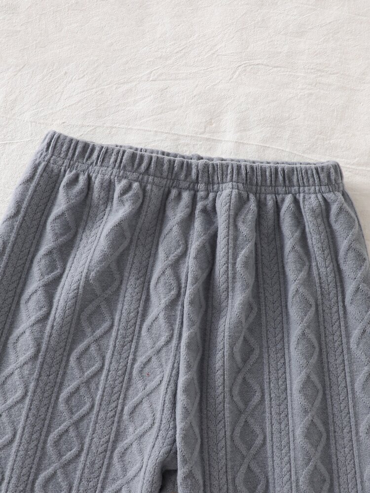 2pcs/Set Baju Bayi Laki-laki: Kardigan Lengan Panjang & Celana, Tekstur Jacquard Berlian Biru, Lembut, Nyaman, Kasual, Lucu, Minimalis, Pakaian Santai Musim Semi, Gugur, dan Musim Dingin - Biru - View 6